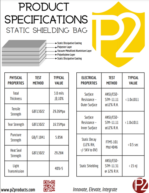 Static Shielding Bag Zip Top